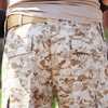 Military camo cargo shorts