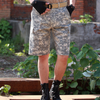 Military camo cargo shorts