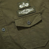 Military shirt with velcro patches