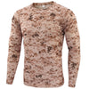 Military style men’s camo combat long sleeve t shirt