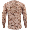Military style men’s camo combat long sleeve t shirt