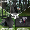 Multifunctional military poncho tent