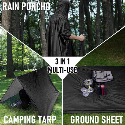 Multifunctional military poncho tent