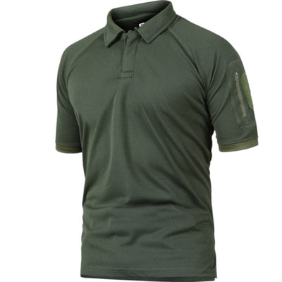 Polo shirt with velcro patch