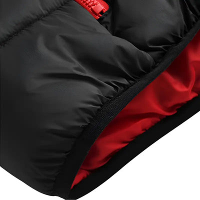 Veste chauffante électrique 5 zones noire et rouge