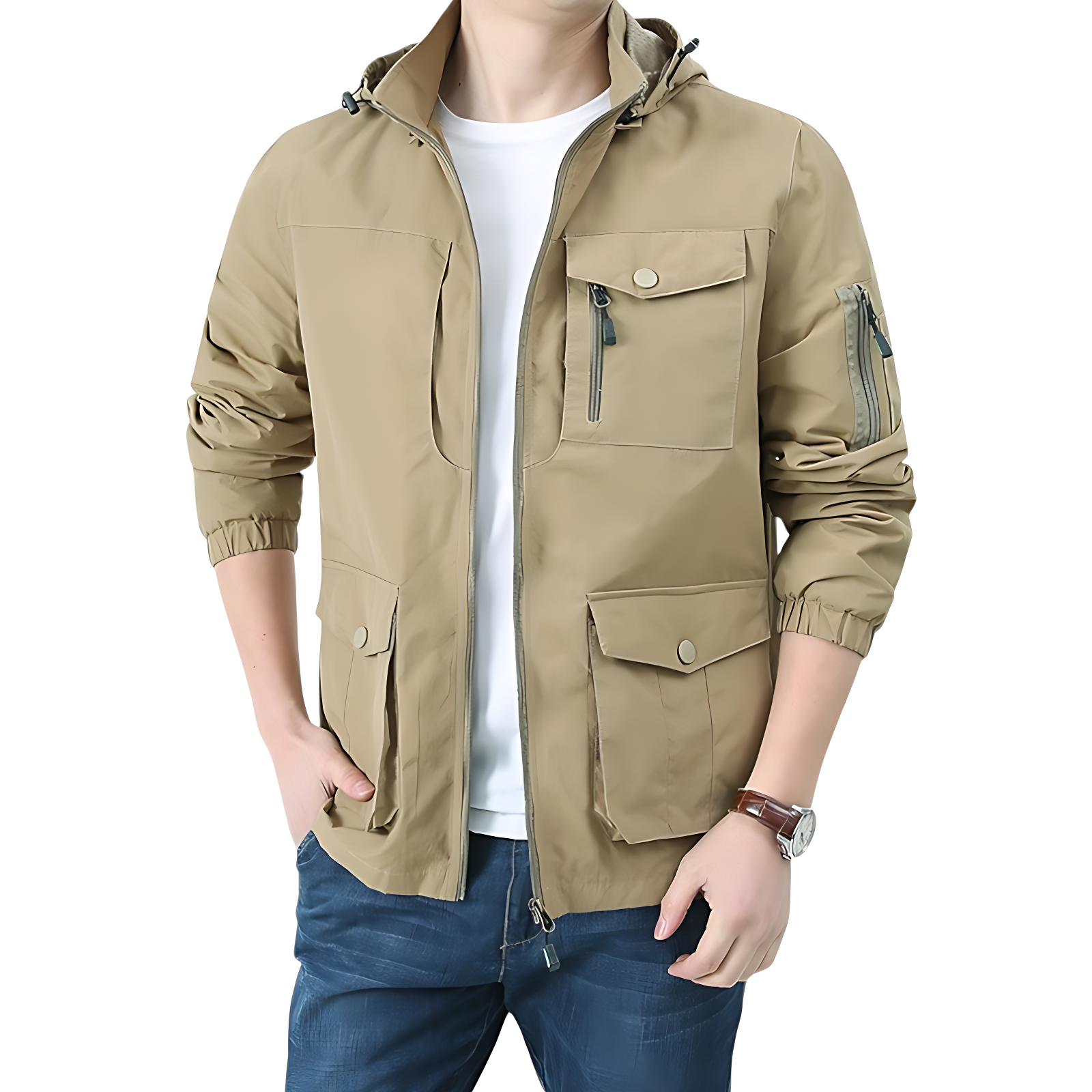 Waterproof zip down hoodie