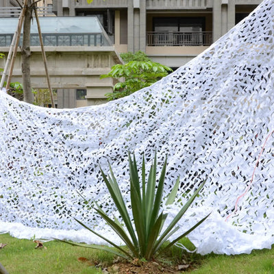 White camouflage netting