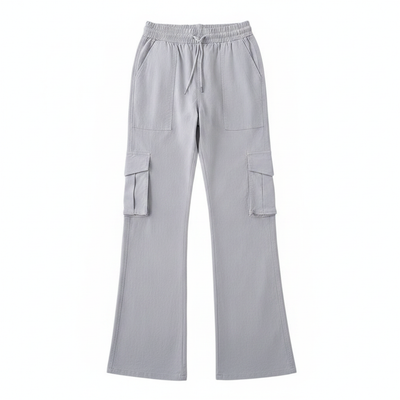 Womens flared cargo trousers